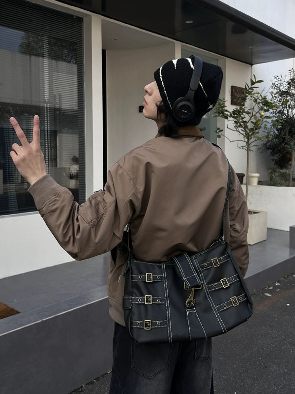 Borsa a spalla grande capacità con fibbia retro