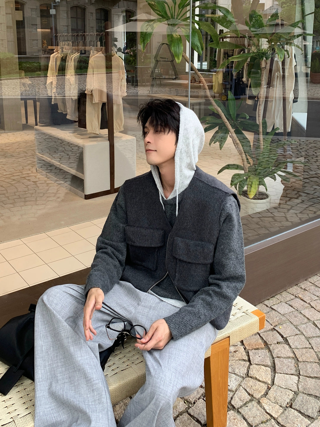 Double-Faced Wool Vest