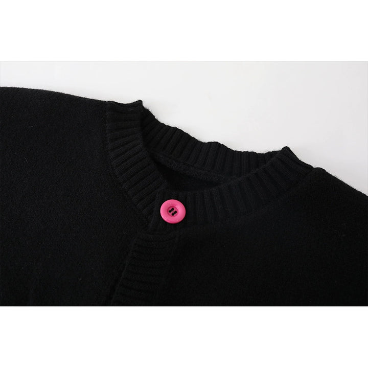 Cartoon Appliqué Geborduurde Brei Cardigan