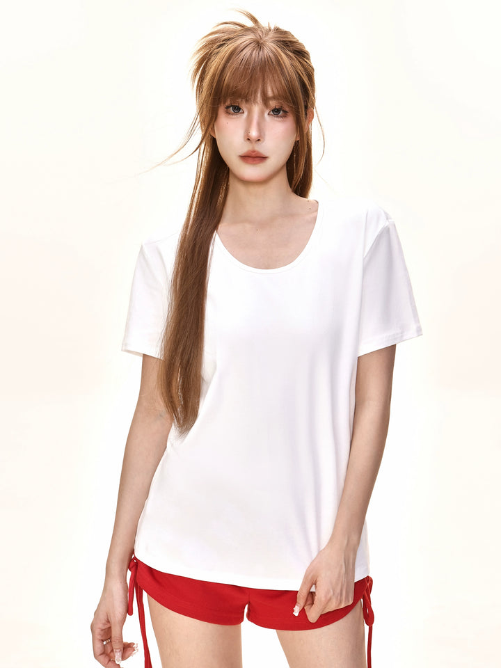 V-Neck Short Sleeve Casual T-Shirt