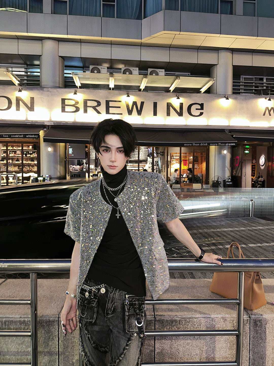 Sequin Short Sleeve Fashion Jacket