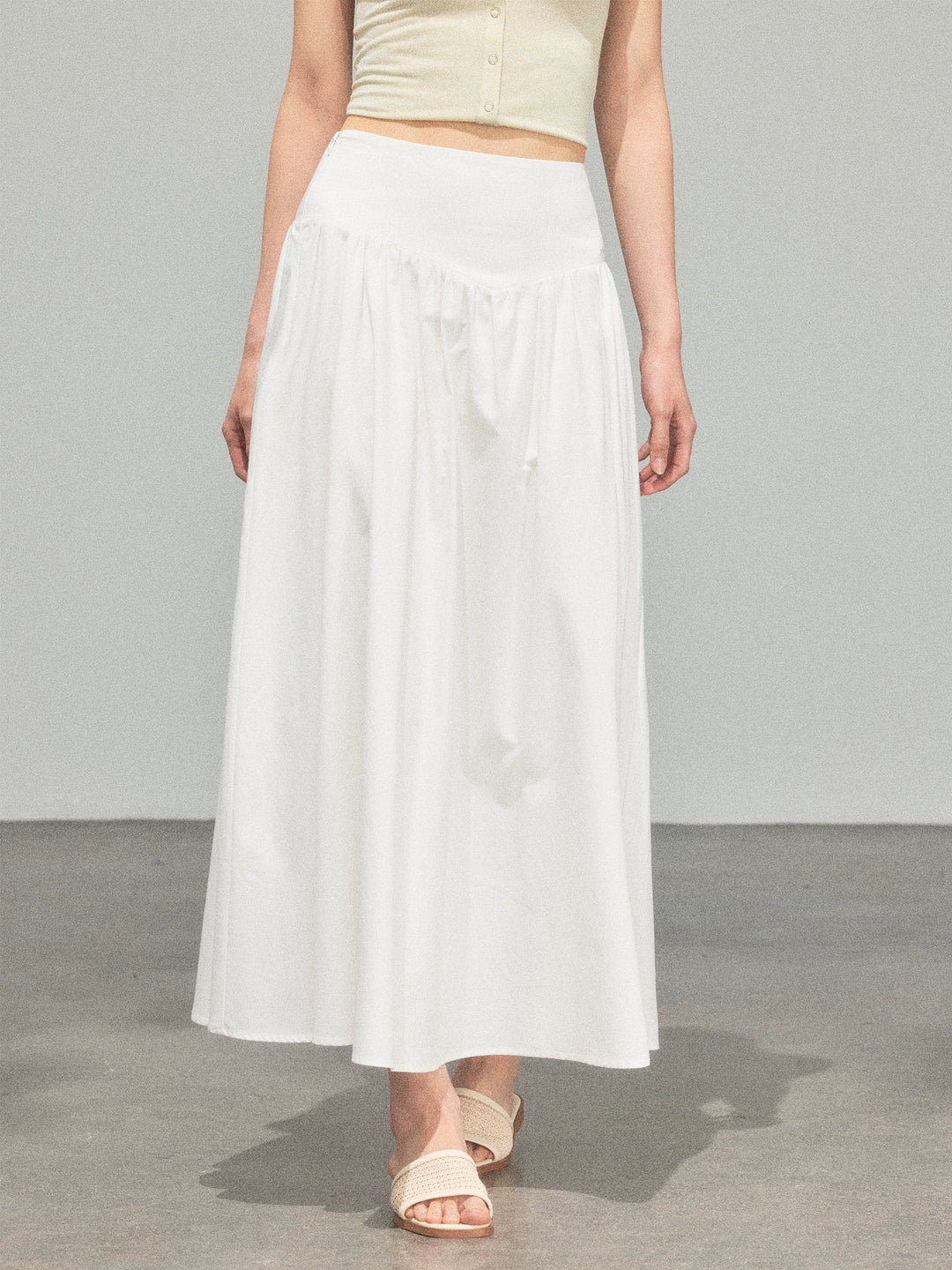 Retro High Waist Long Skirt