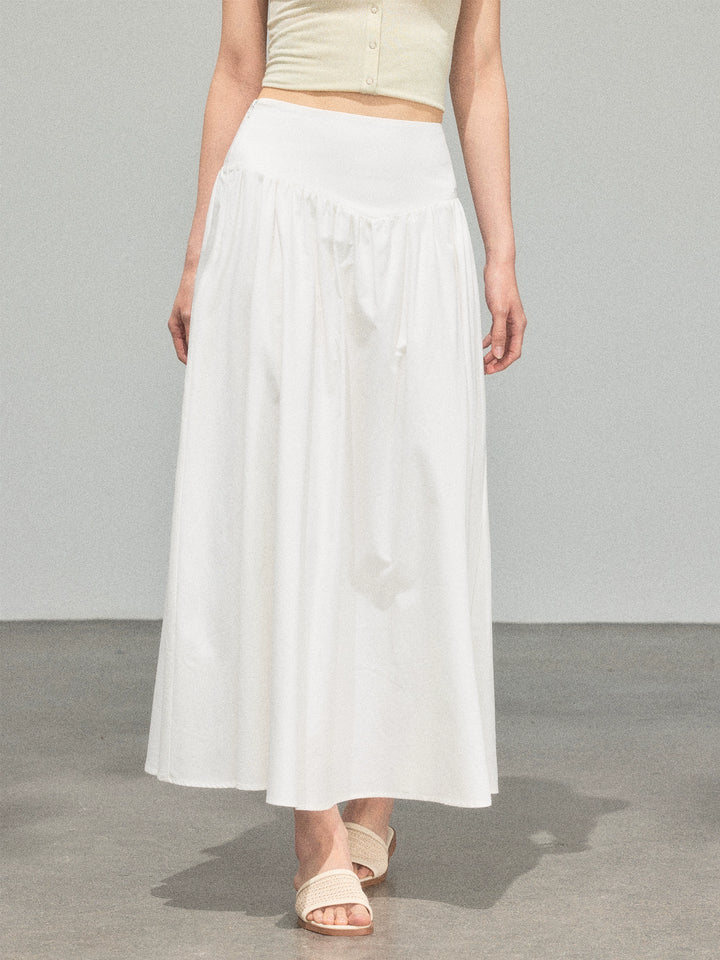 Retro High Waist Long Skirt