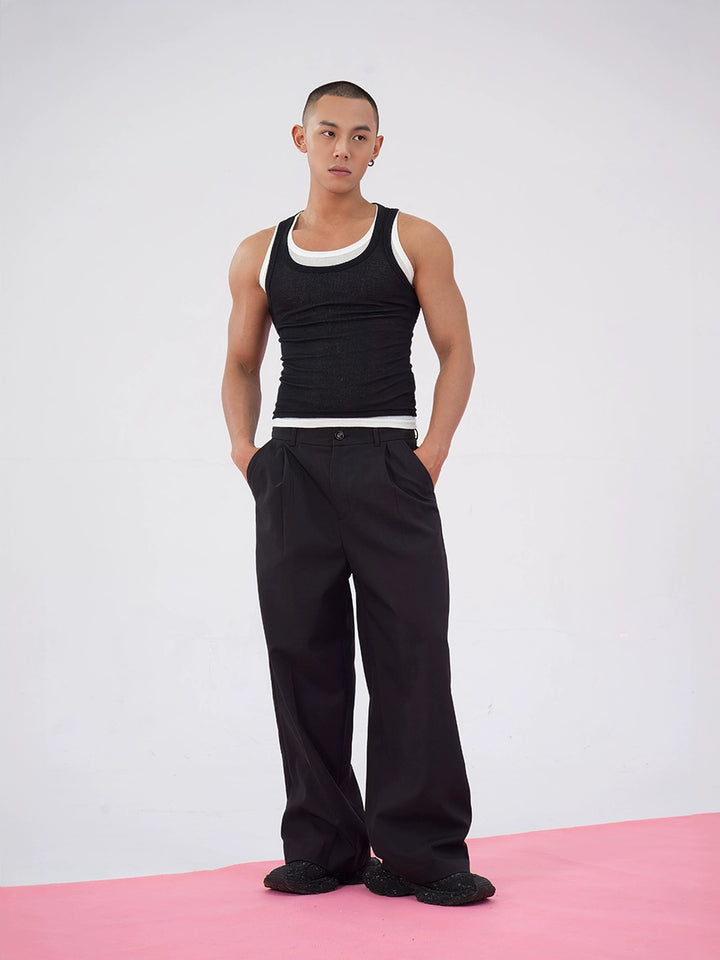 Double Layer Sleeveless Stacking Sports Vest