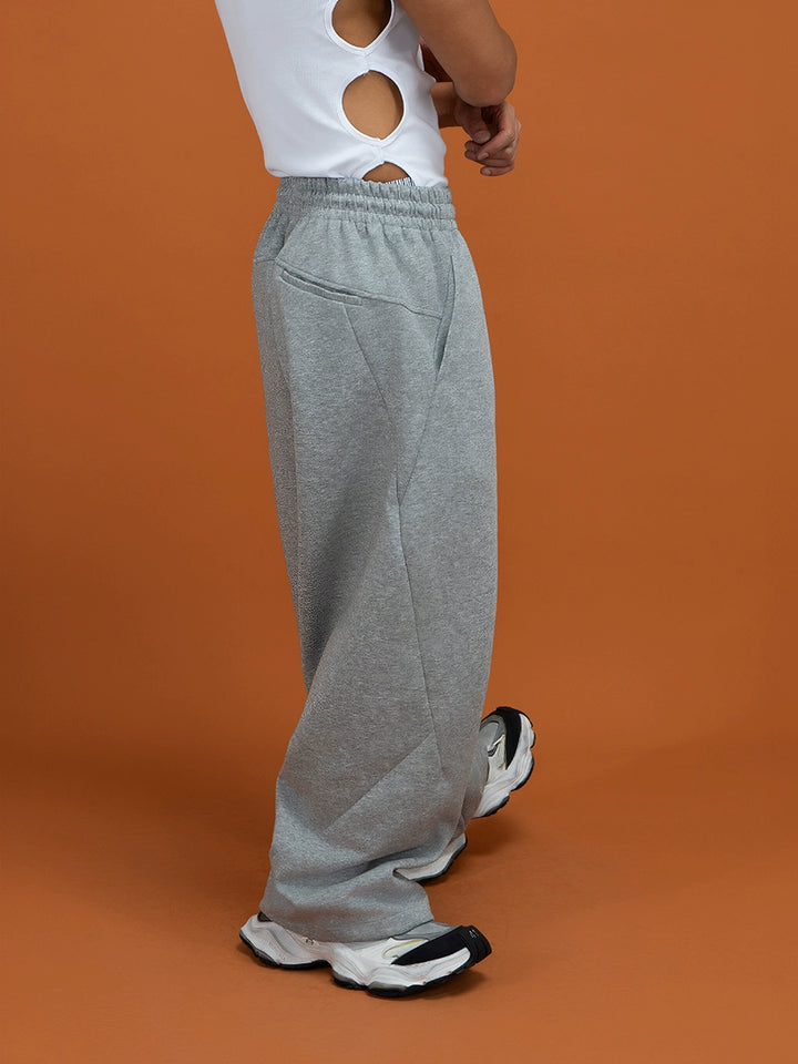 Elastic Waist Wide-Leg Casual Pants