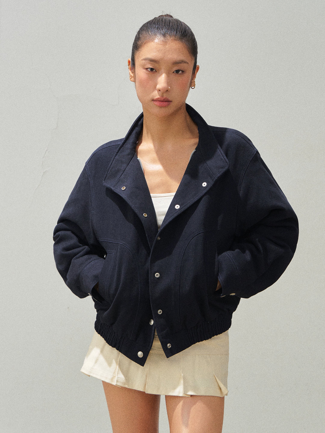 Katoenen Hooded Bomberjack