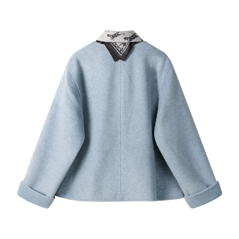 Korean Style Loose Wool Short Coat