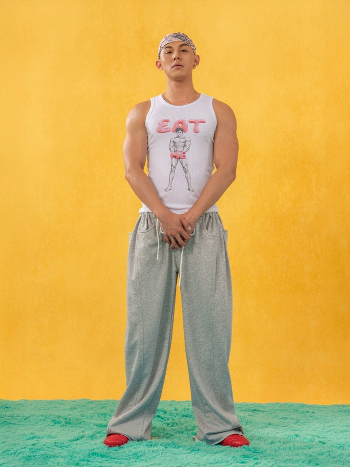 Cartoon Print Stretch Sports Vest