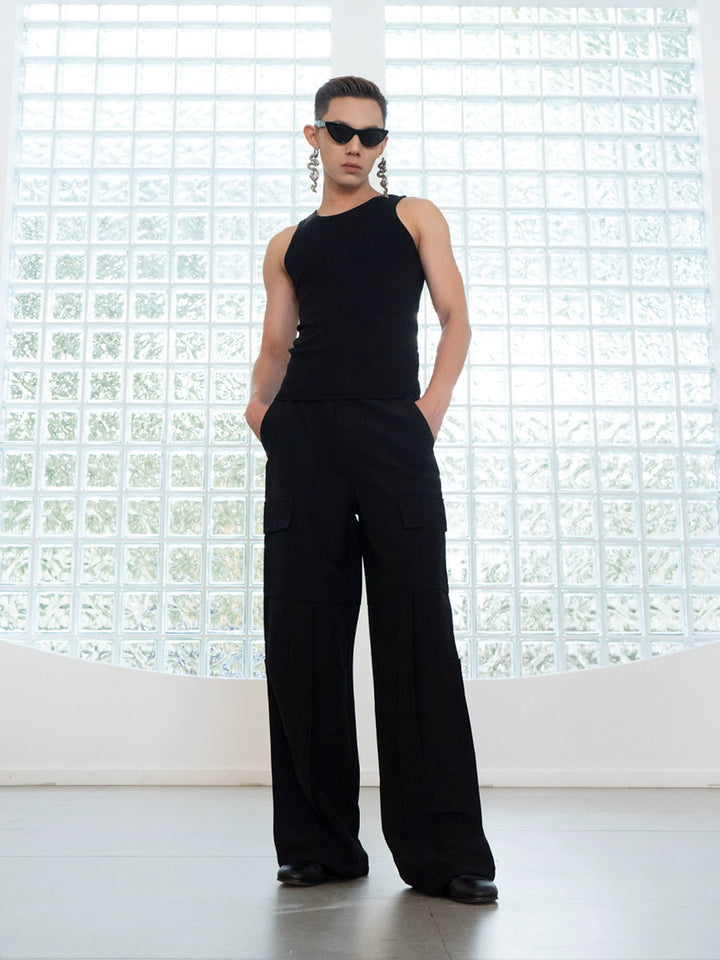 Wings Decoration Slim Fit Vest