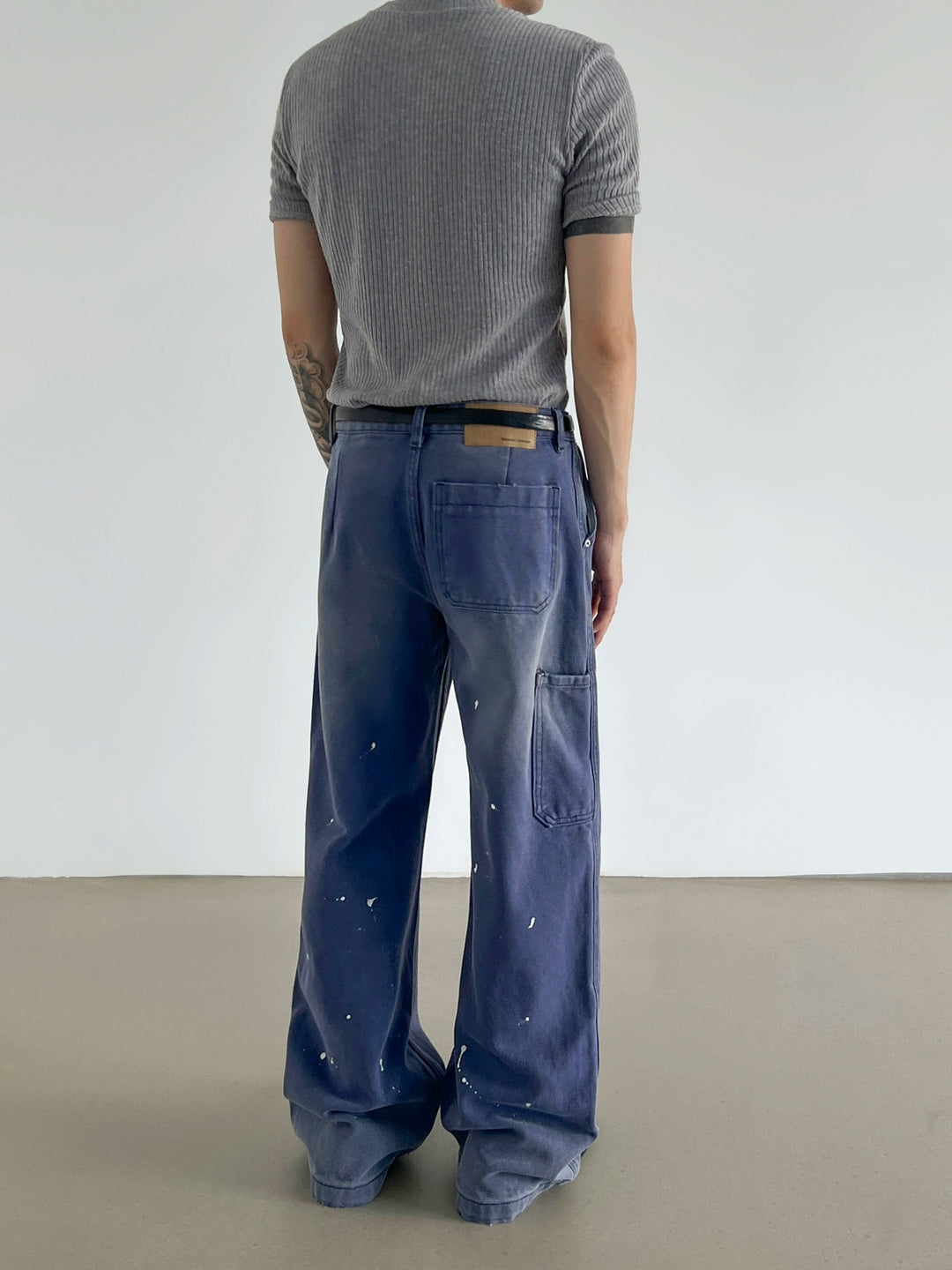 Loose Fit Washed Ripped Jeans