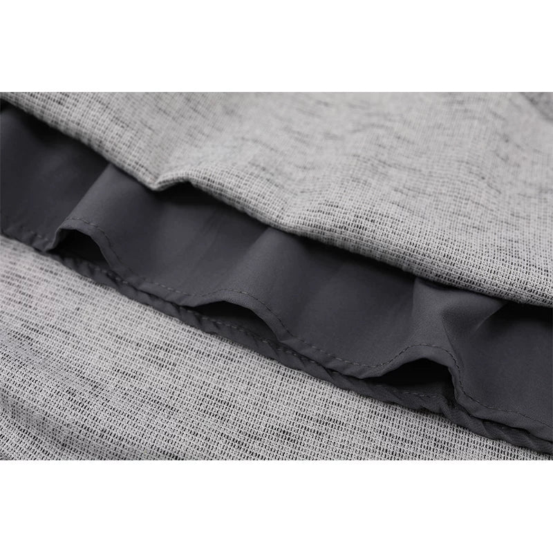 Floral Print High-Neck Long-Sleeve Dress