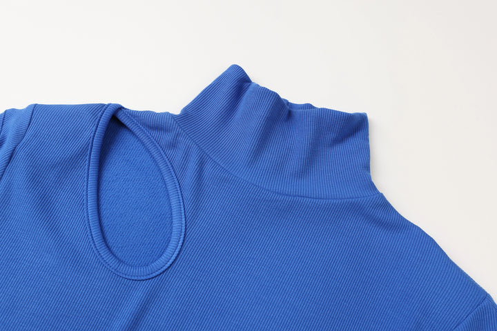 Hollow Out Slim Fit Turtleneck