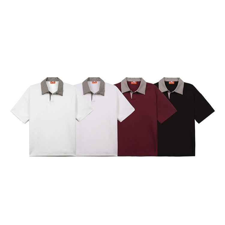 Polo Collar Short Sleeve Casual Shirt