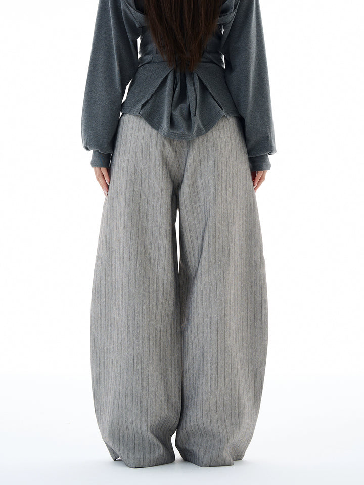 Loose Striped Wide Leg Pants