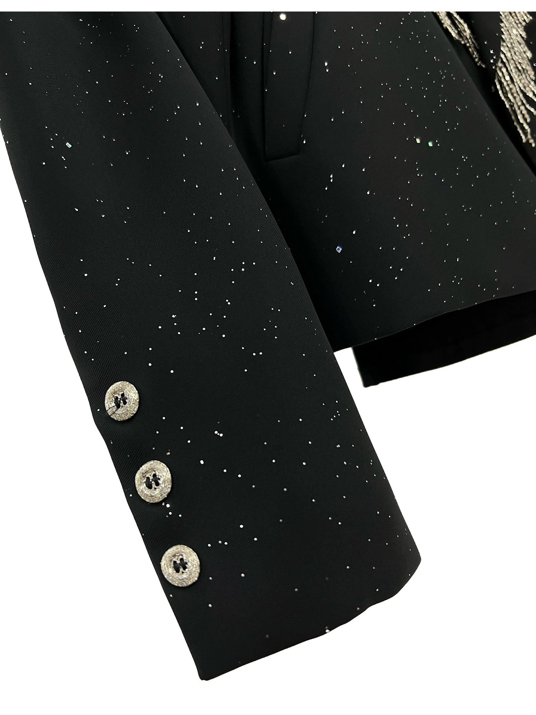 Fringe Detail Jacket and Flared Pants