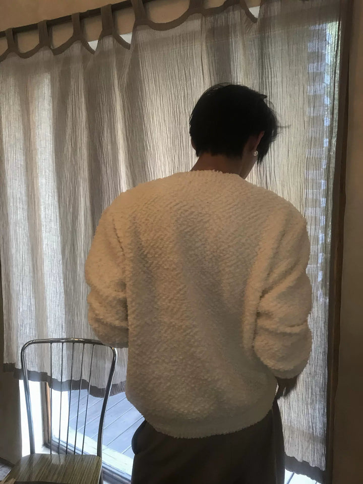 Textured Loose Knit Sweater Pullover