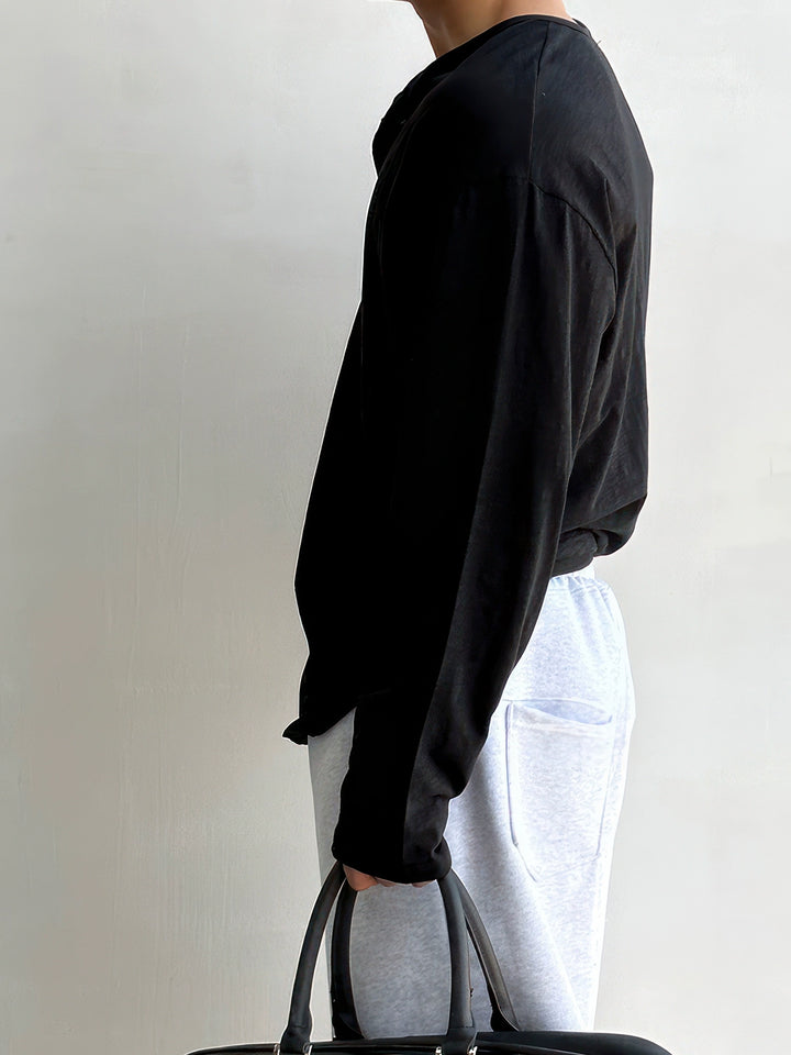 Henley Collar Long Sleeve Sun Protection Shirt