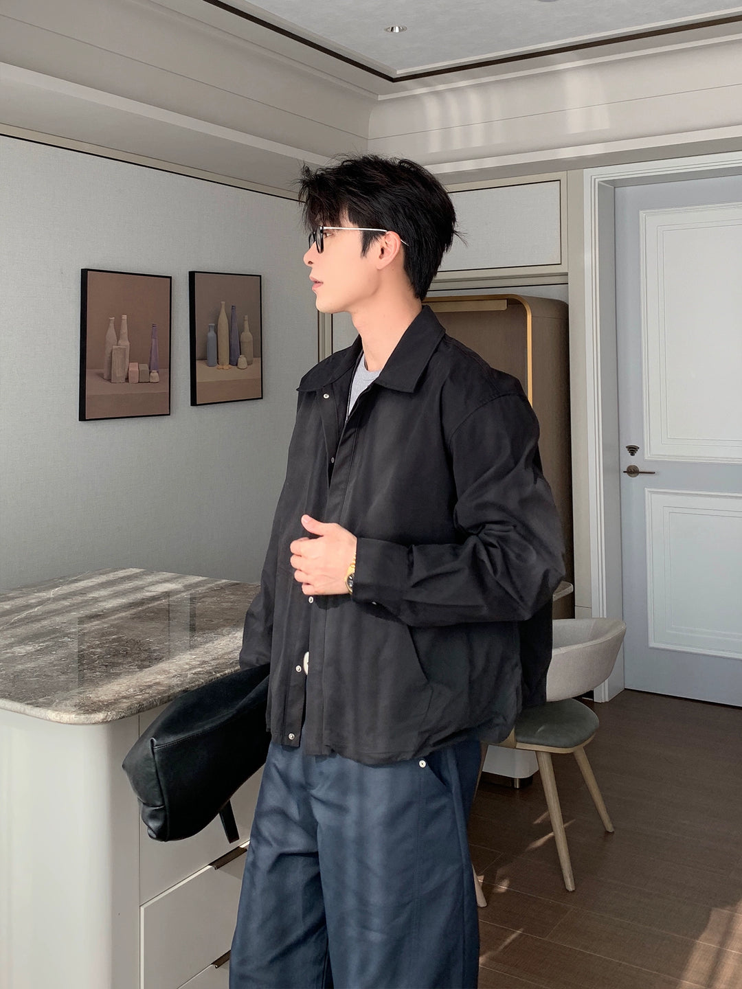 Loose-fit Button-front Jacket