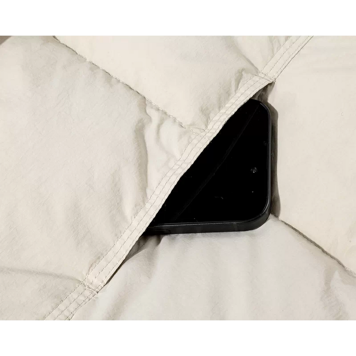 Corduroy Lapel Short Down Puffer Jacket