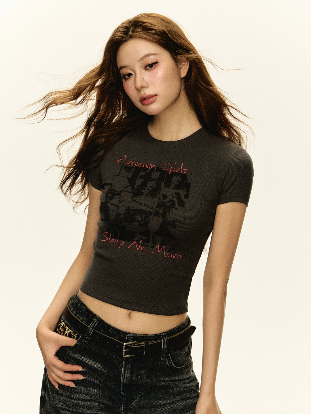 Retro Graphic Slim Fit Short Sleeve Top