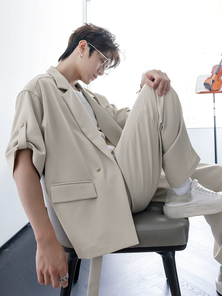 Relaxed Fit Five-Quarter Sleeve Jacket