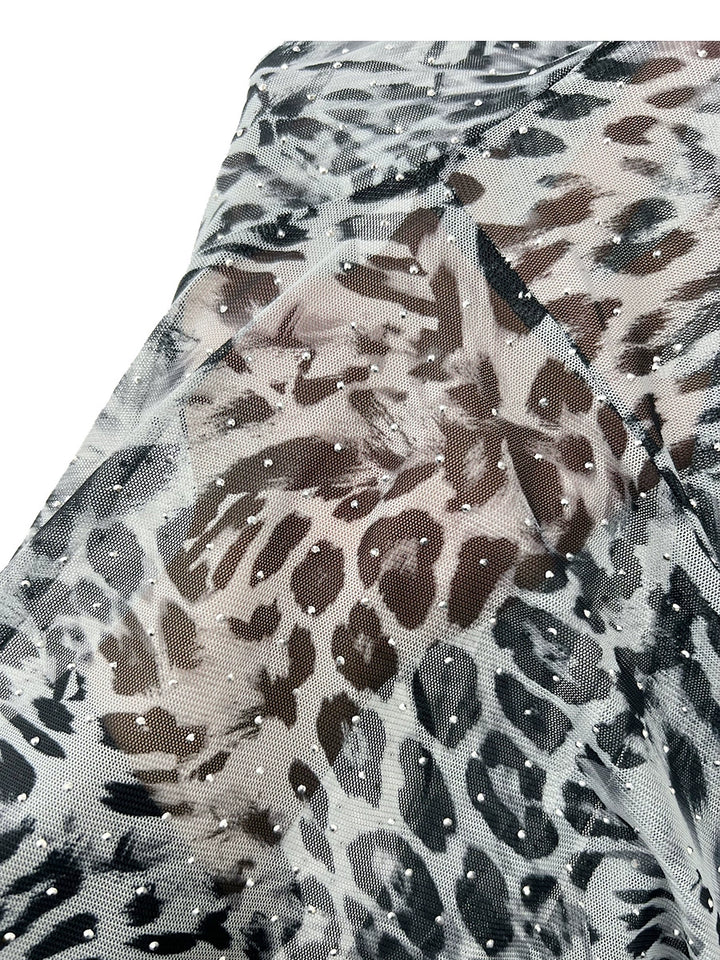 Mesh Leopard Print Quick-Drying Pullover