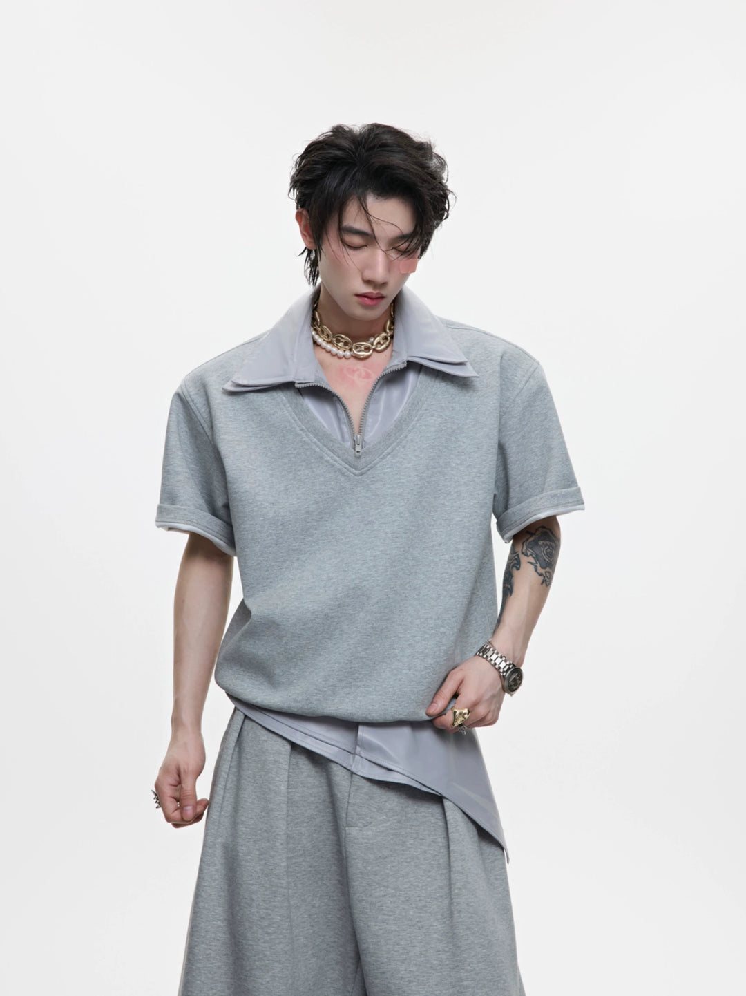 Double-Collar Pullover and Pants
