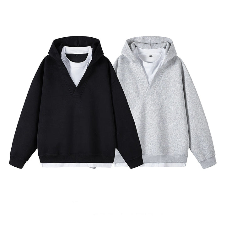 Ensemble de sweat-shirt à capuche à col en V en deux pièces