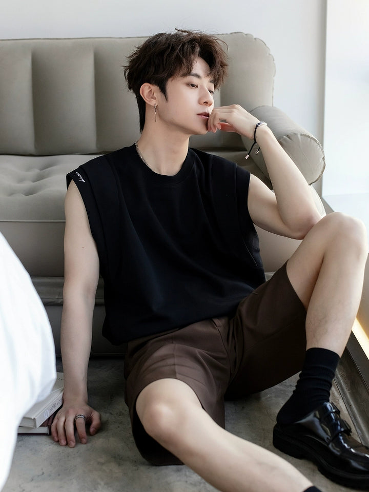 Loose Fit Crew Neck Tank Top