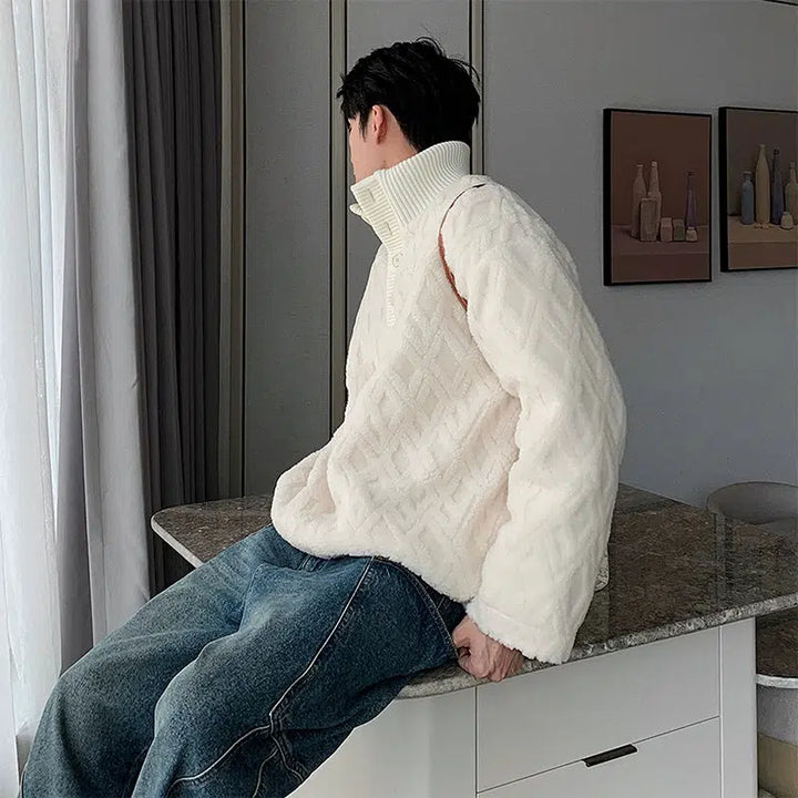 Thick Lamb Wool High Collar Sweater