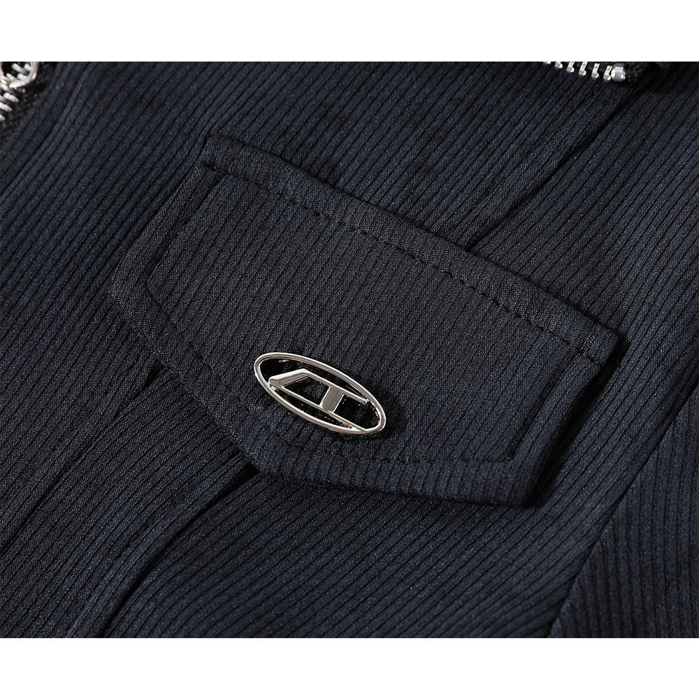 Zip Front Short Sleeve Cardigan Top