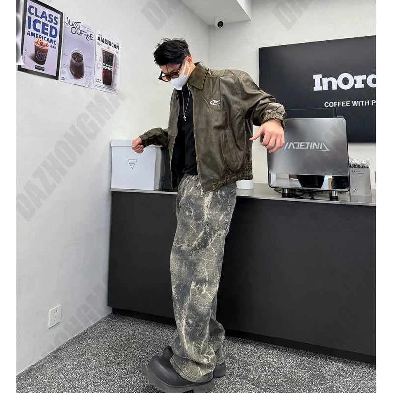 Loose Fit Textured Jeans Pants