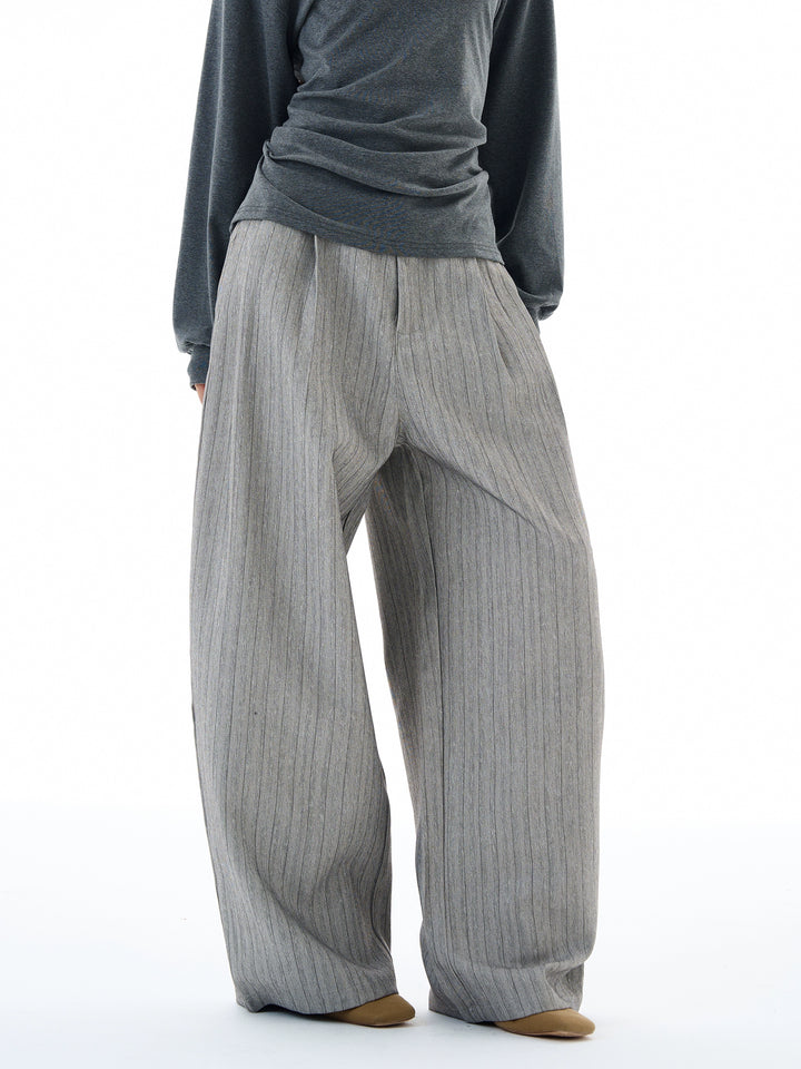 Loose Striped Wide Leg Pants