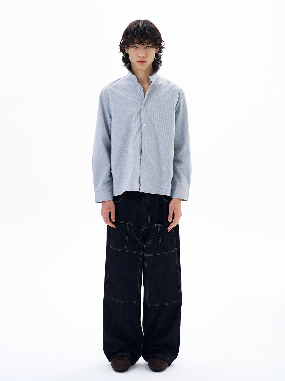 Long Sleeve Striped Button Shirt