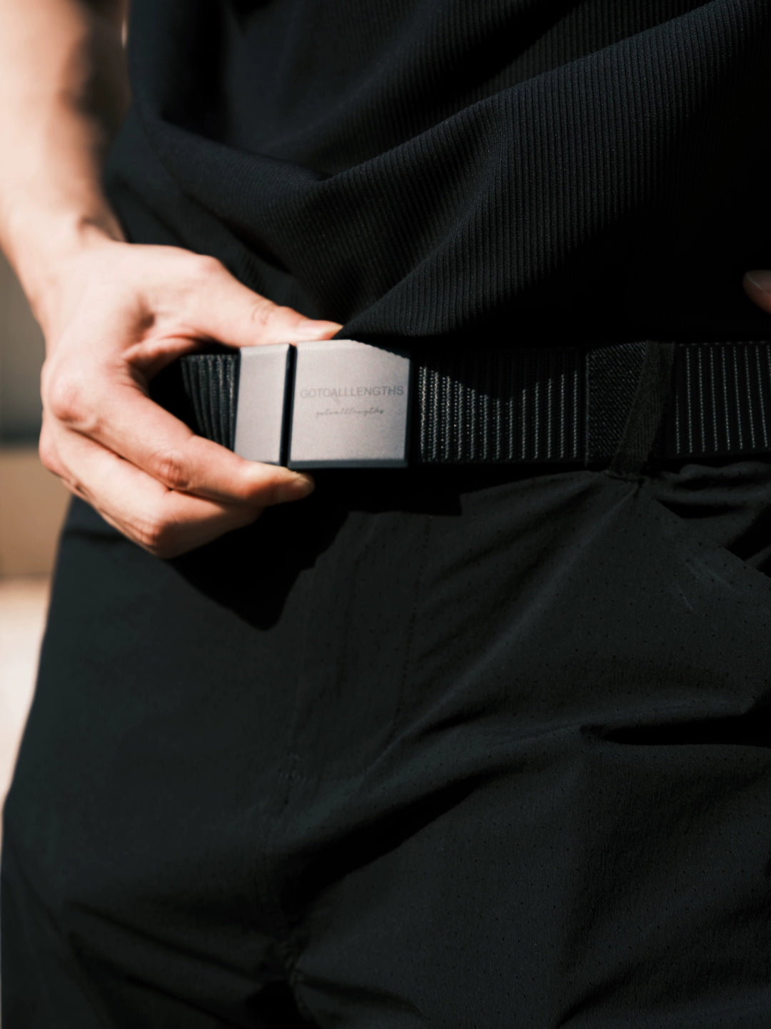 Ceinture tissée tactique réglable pour pantalons