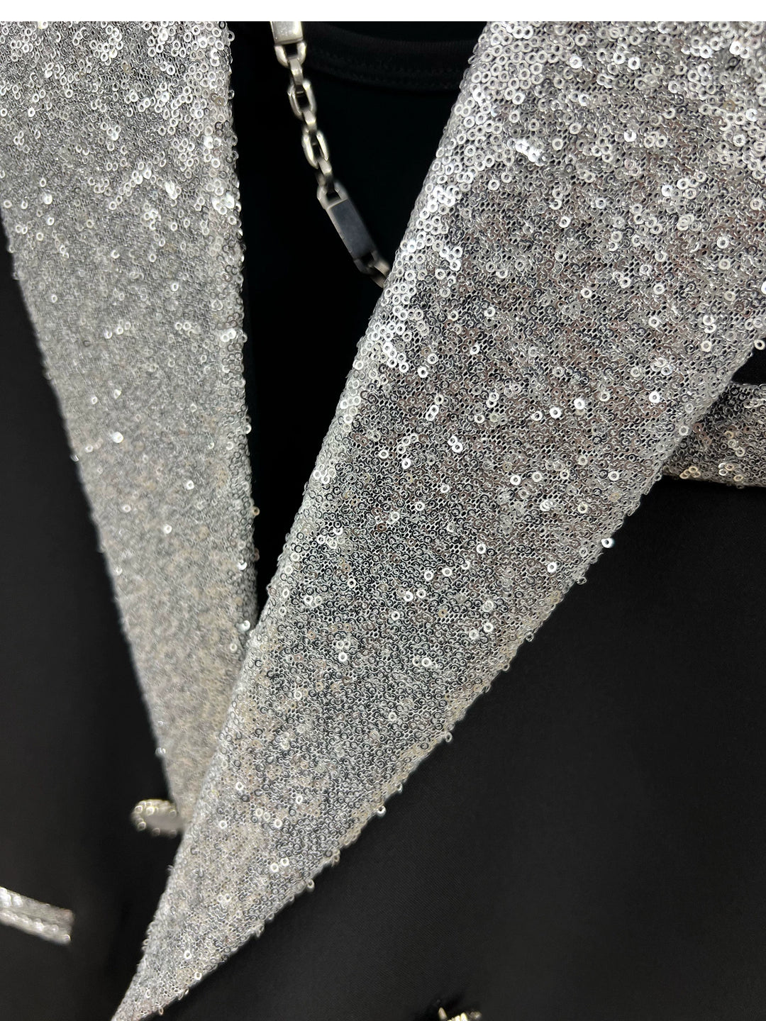 Sequined Double-Breasted Jacket