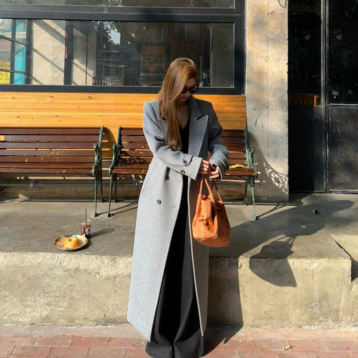 Long Wool Coat Autumn Winter Classic