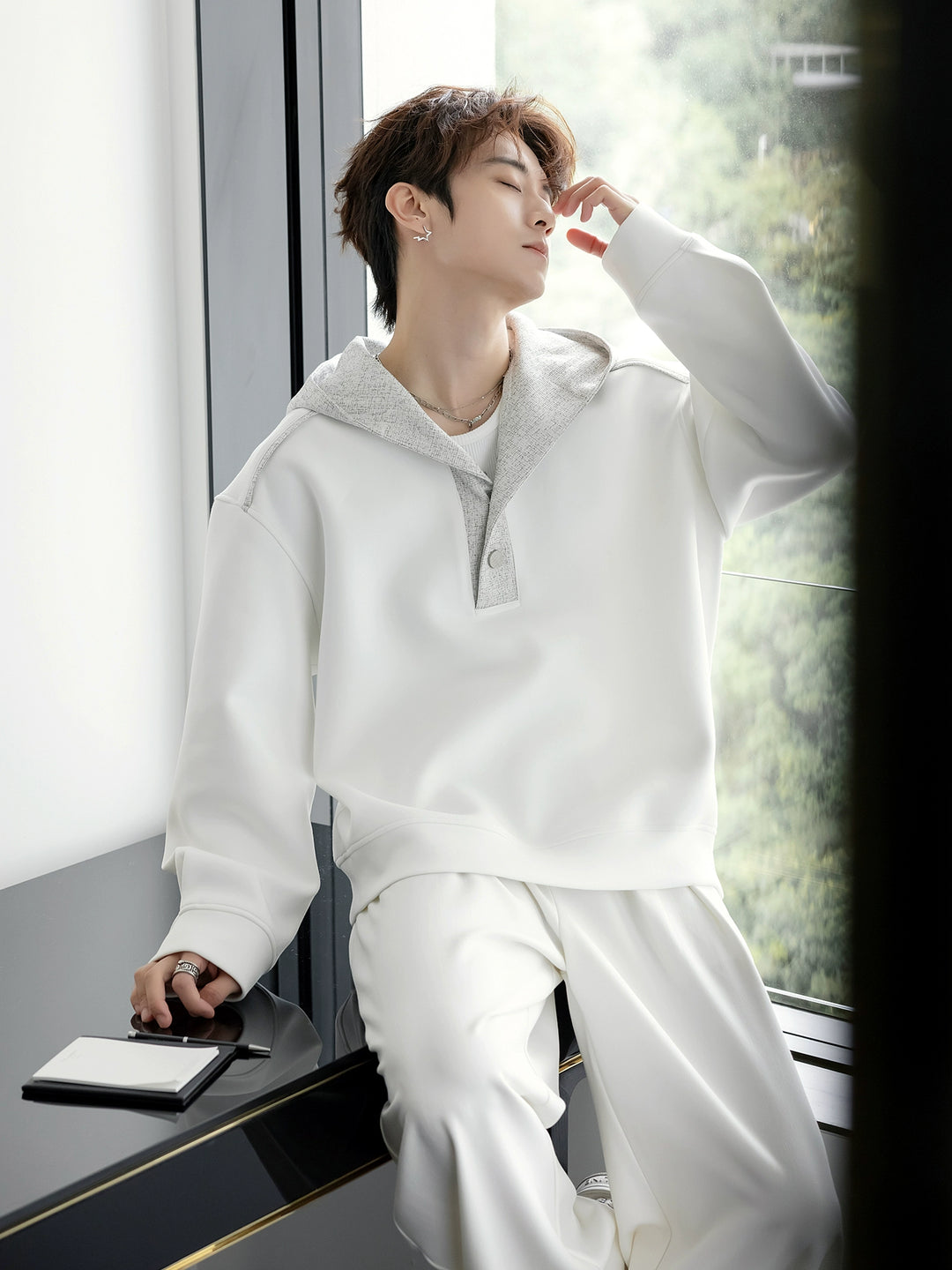 Hooded Half-Zip Sweatshirt