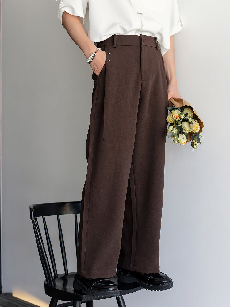 Wide-Leg Casual Pants