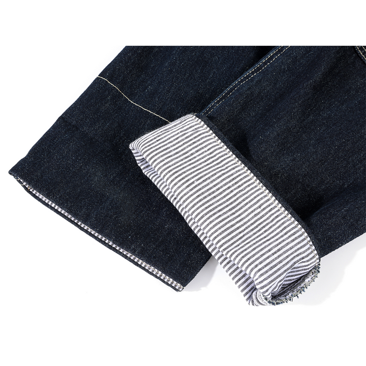 Striped Cuffs Denim Jacket