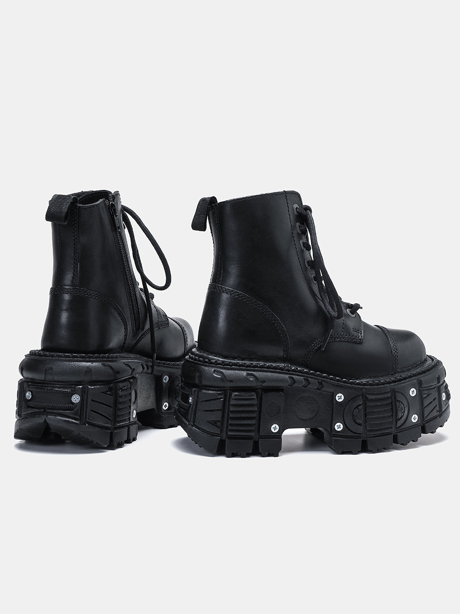 Platform Lace-Up Punk Knight Boots