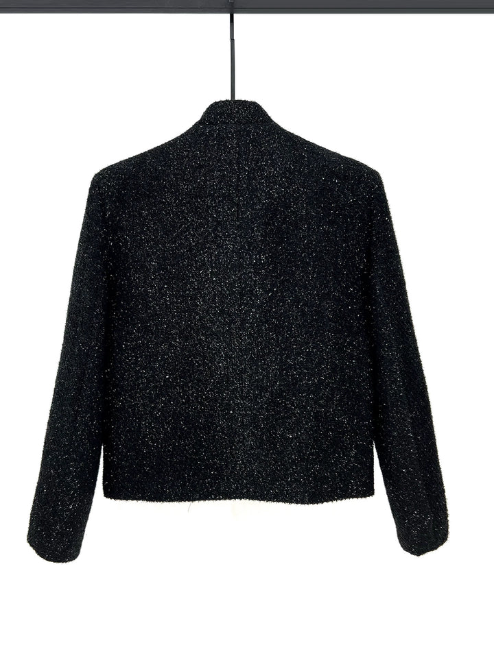 Shiny Metal Embellished Short Jacket