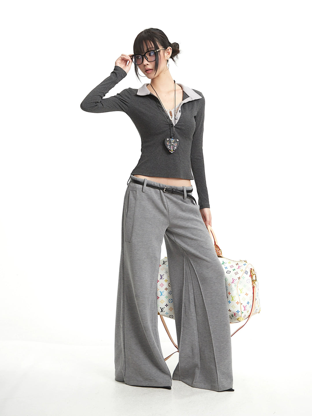 Retro Losse Rechte Sweatpants