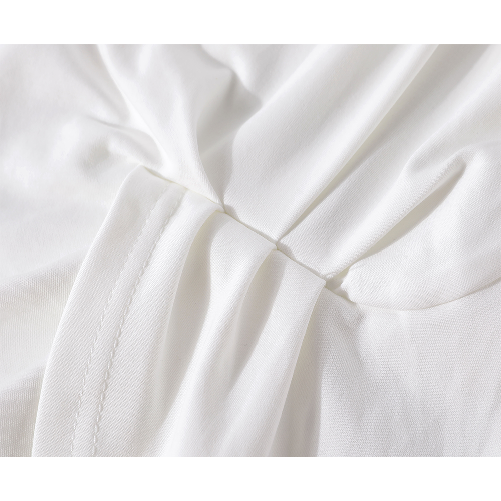 Off-Shoulder Pleated Irregular Sleeve Shirt