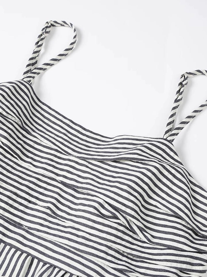 Striped Camisole Wide Leg Pants Set