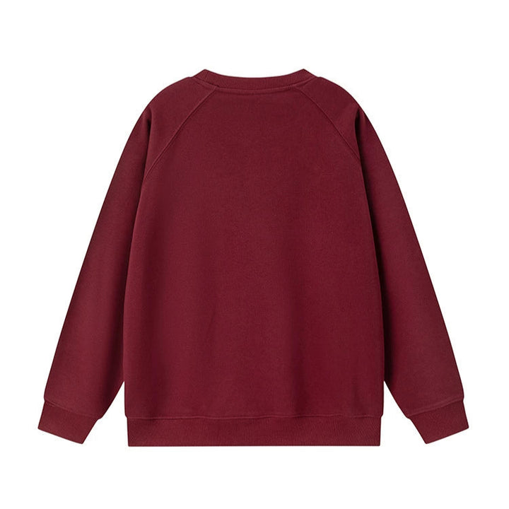 Sudadera de cuello redondo con estampado de perro retro