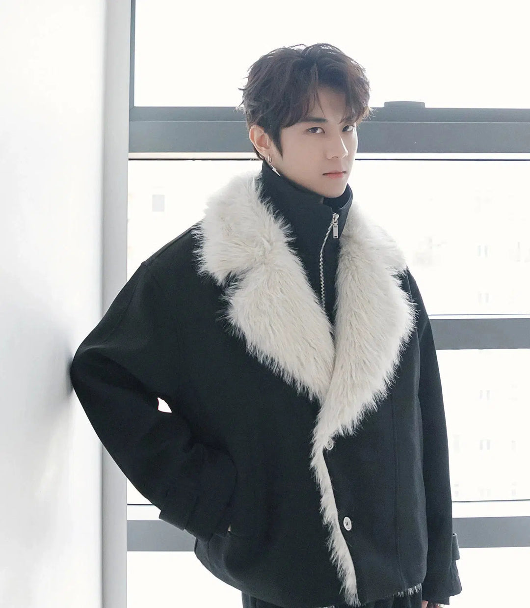 Two-piece Fur Collar Jacket