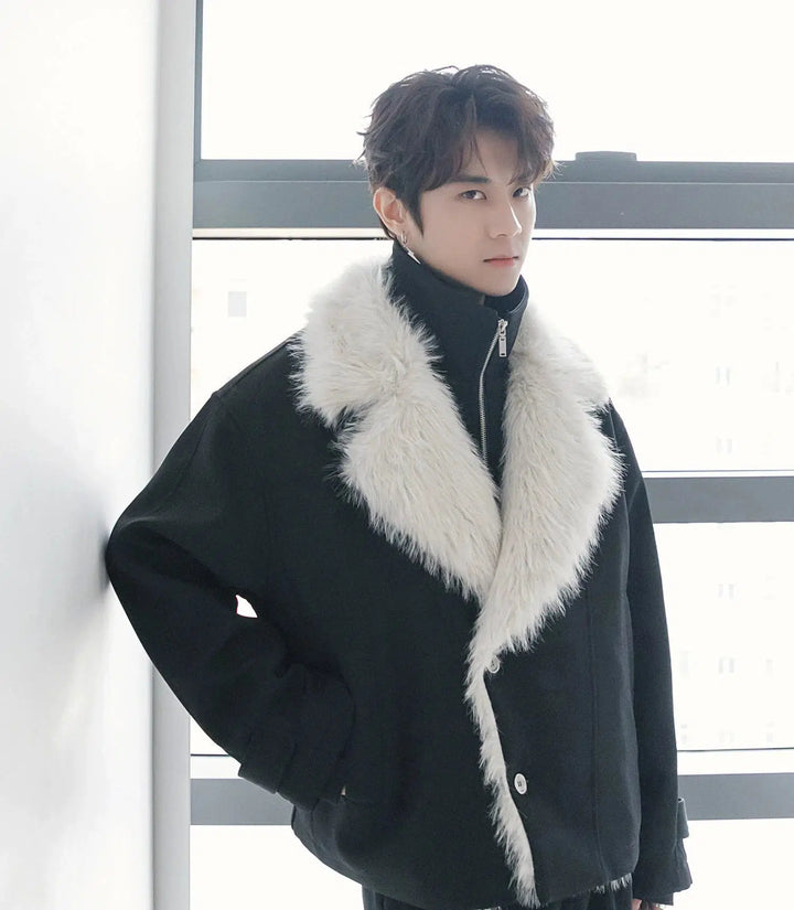 Two-piece Fur Collar Jacket