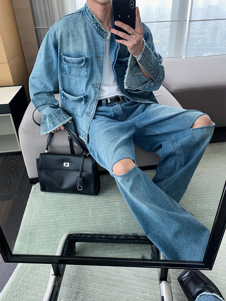 Denim Suit Jacket and Pants
