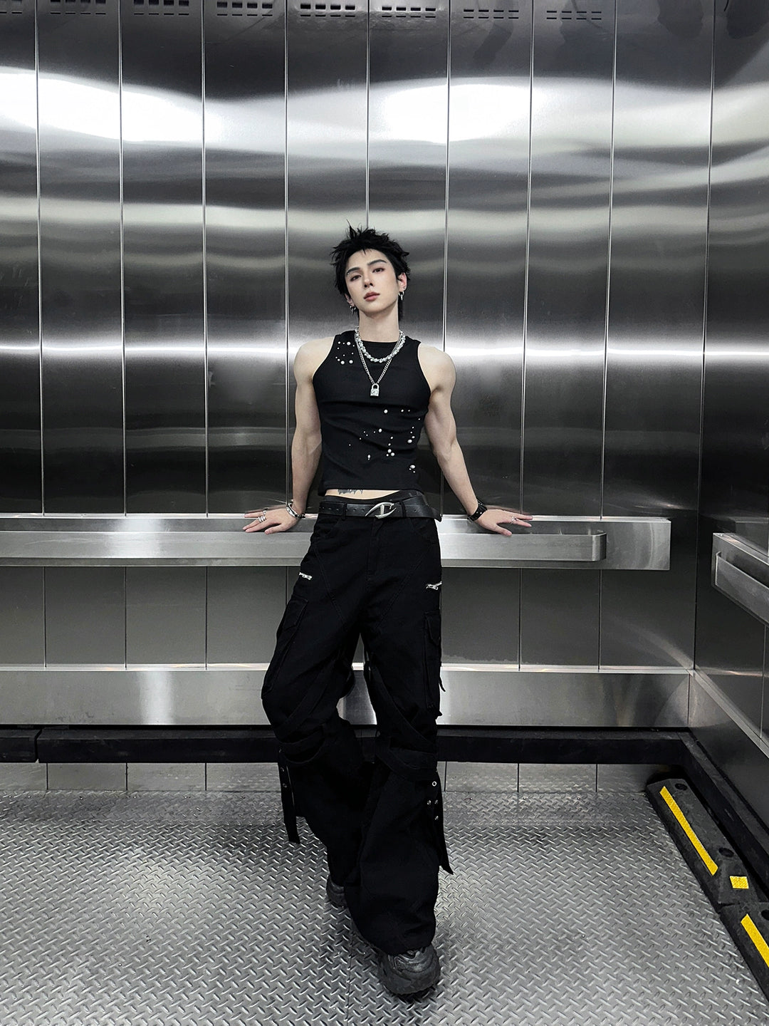 Flared Cargo Street Style Casual Pants